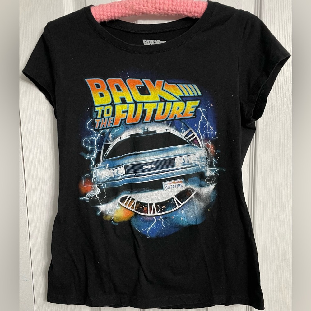 Back to the Future Black Graphic Tee